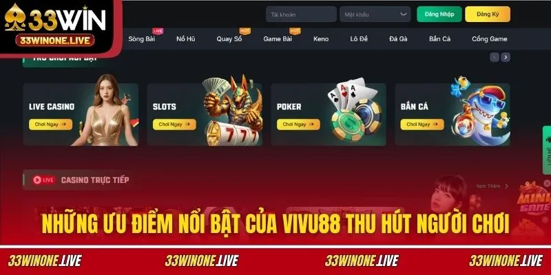 Những ưu điểm nổi bật của VIVU88 thu hút người chơi